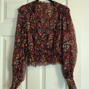 Free People Floral Sheer Women's Top